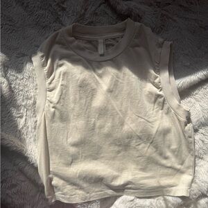 SKIMS cropped sleeveless tee / muscle tank style